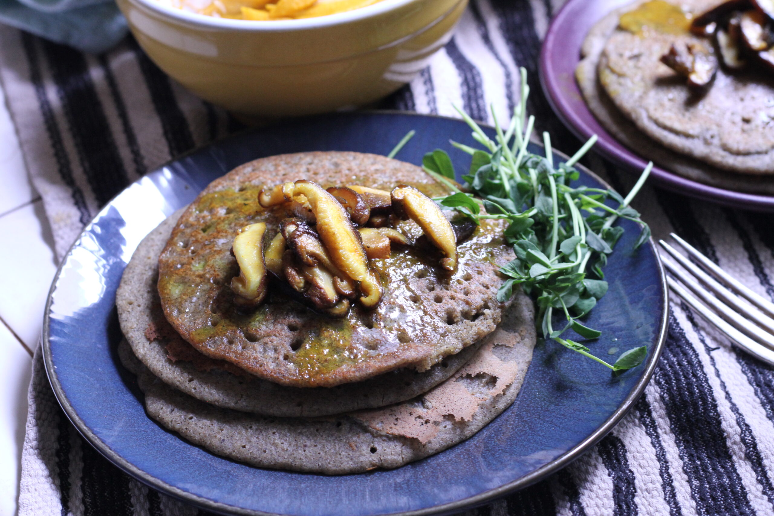 Soured Wild Rice Pancakes [3 ingredients]