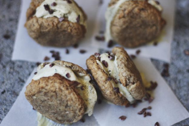 Bulletproof Mint Chip Ice Cream Sandwiches